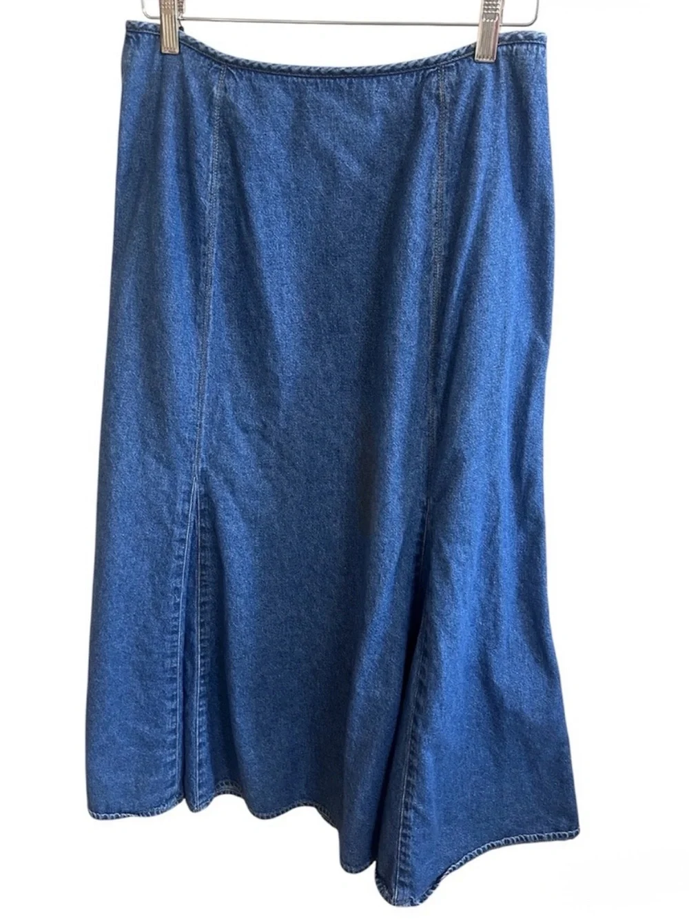Liz wear Button-Front Denim A-Line Skirt